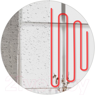 Зеркало Emze Led Motion 70 / LED.70.70.MOTION.AF.4K (c подсветкой, с антизапотеванием и бесконтактное включение) - фото