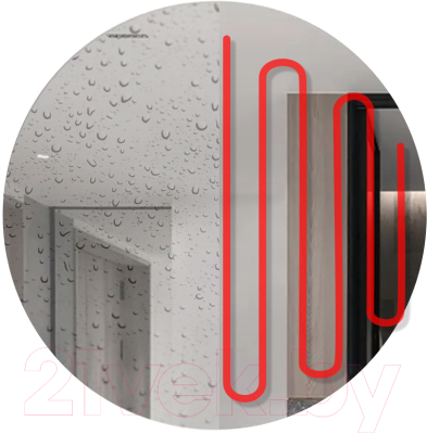 Зеркало Emze Led Motion 90 / LED.90.90.MOTION.AF.4K (c подсветкой, с антизапотеванием и бесконтактное включение) - фото