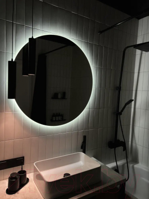 Зеркало Emze Led Motion 90 / LED.90.90.MOTION.AF.4K (c подсветкой, с антизапотеванием и бесконтактное включение)