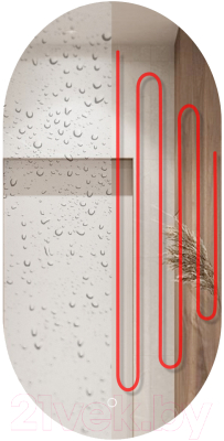 Зеркало Emze Led 50x100 / LED.50.100.AF.4K (c подсветкой и антизапотеванием) - фото