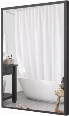 Зеркало Emze Line 80x90 / LINE.80.90.CHE (черный) - фото