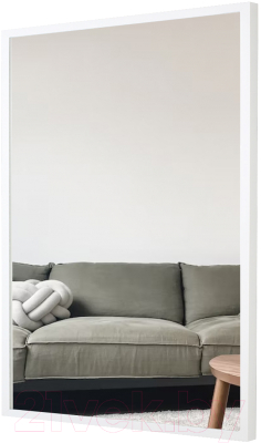 Зеркало Emze Line 80x90 / LINE.80.90.BEL (белый) - фото