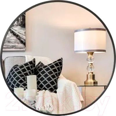 Зеркало Emze Shine 80 / SHINE.80.80.CHE (черный) - фото