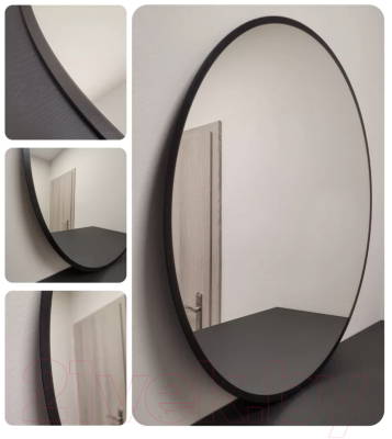 Зеркало Emze 70 / UV.70.70.CHE (черный с УФ-окантовкой)