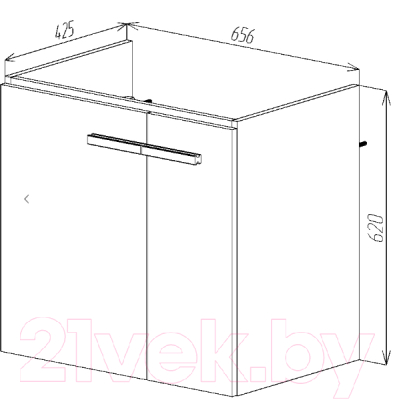 Тумба под умывальник Viant Мюнхен Como 70 / VMUN70COBEL-T2STP