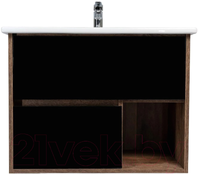 Тумба под умывальник Viant Люксембург Элина 75 / VLUX75ELCH-T2YP (черный)