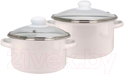 Набор кастрюль Эмаль Бисквит 9С-205 - фото
