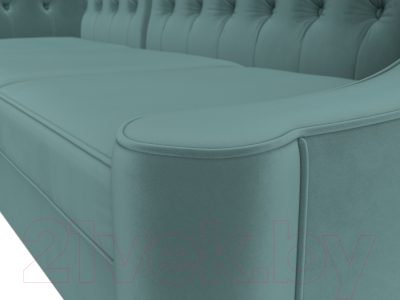 Уголок кухонный мягкий Лига Диванов Бронкс левый / 110362L (велюр бирюзовый)