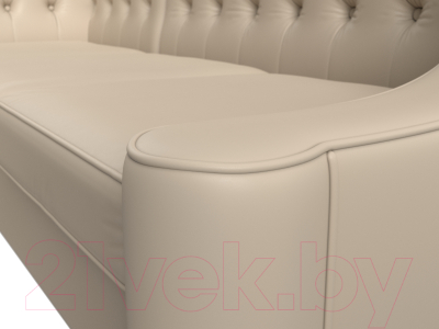 Уголок кухонный мягкий Лига Диванов Бронкс левый / 114587L (экокожа бежевый)