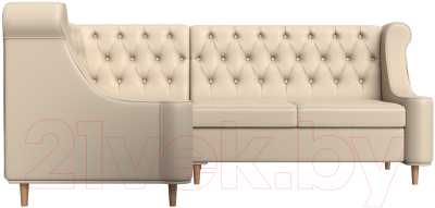 Уголок кухонный мягкий Лига Диванов Бронкс левый / 114587L (экокожа бежевый)