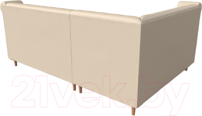 Уголок кухонный мягкий Лига Диванов Бронкс левый / 114587L (экокожа бежевый)
