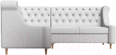 Уголок кухонный мягкий Лига Диванов Бронкс левый / 114588L (экокожа белый)