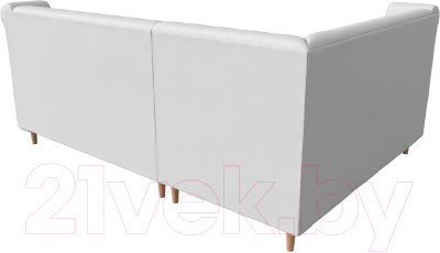 Уголок кухонный мягкий Лига Диванов Бронкс левый / 114588L (экокожа белый)