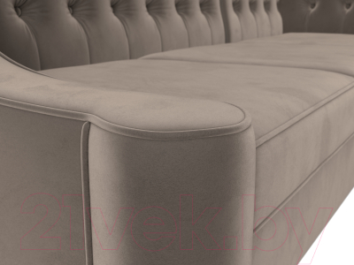 Уголок кухонный мягкий Лига Диванов Бронкс правый / 110365 (велюр коричневый)