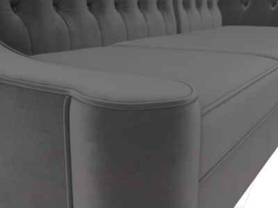 Уголок кухонный мягкий Лига Диванов Бронкс правый / 110366 (велюр серый)