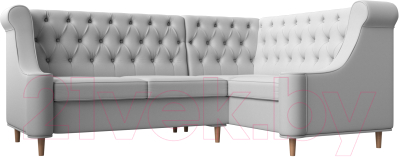 Уголок кухонный мягкий Лига Диванов Бронкс правый / 114588 (экокожа белый) - фото