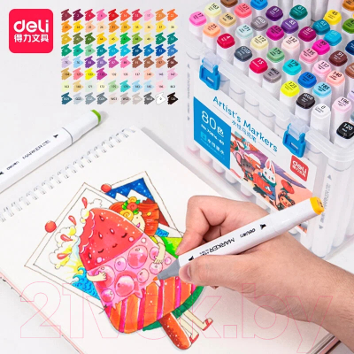 Набор маркеров Deli 70816-80