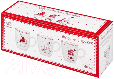 Набор кружек Elan Gallery Веселые гномики / 540784