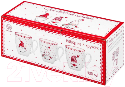 Набор кружек Elan Gallery Веселые гномики / 540786