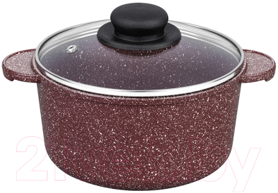 Кастрюля Elan Gallery Гармония вкуса / 120736 (рубин) - фото