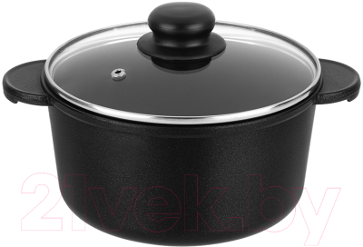 Кастрюля Elan Gallery Гармония вкуса / 121025 (черный оникс) - фото