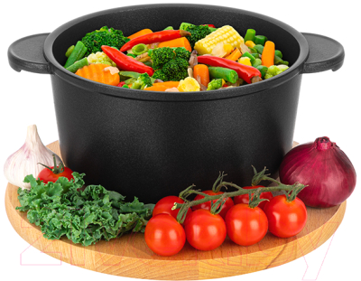 Кастрюля Elan Gallery Гармония вкуса / 121025 (черный оникс)