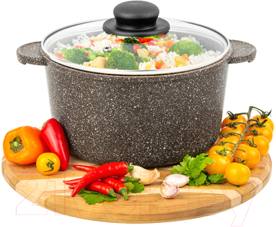 Кастрюля Elan Gallery Гармония вкуса / 120433 (коричневый опал)