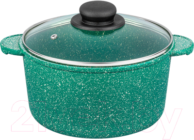 Кастрюля Elan Gallery Гармония вкуса / 120612 (изумруд) - фото