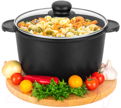 Кастрюля Elan Gallery Гармония вкуса / 120666 (черный оникс)