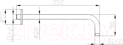 Душевой кронштейн Esko SH376