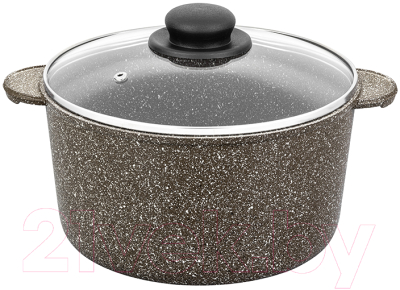 Кастрюля Elan Gallery Гармония вкуса / 120435 (коричневый опал) - фото