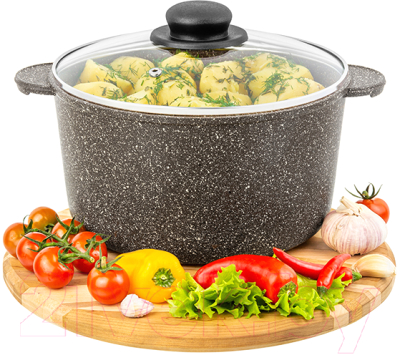 Кастрюля Elan Gallery Гармония вкуса / 120435 (коричневый опал)