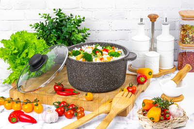 Кастрюля Elan Gallery Гармония вкуса / 120435 (коричневый опал)