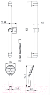 Душевой гарнитур Voda VSS851