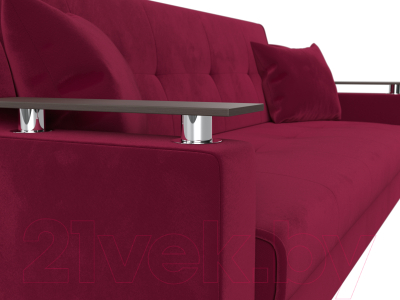Диван Лига Диванов Сенатор книжка / 110370 (микровельвет бордовый)