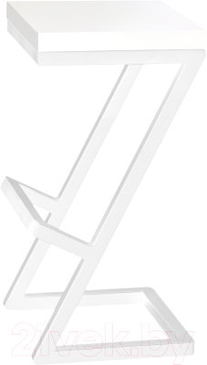 Табурет барный Millwood СДН-6 Бран/L 1 полубарный (белый/металл белый) - фото