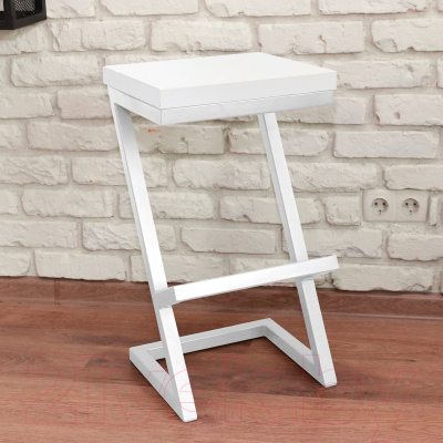 Табурет барный Millwood СДН-6 Бран/L 1 полубарный (белый/металл белый)