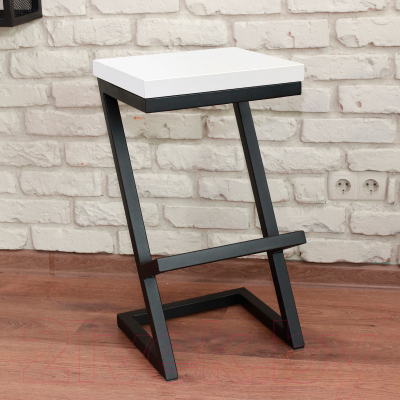 Табурет барный Millwood СДН-6 Бран/L 1 полубарный (белый/металл черный)