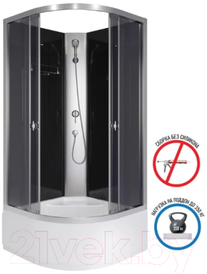 Душевая кабина Niagara Eco E100/40/TN/BK 100x100x195