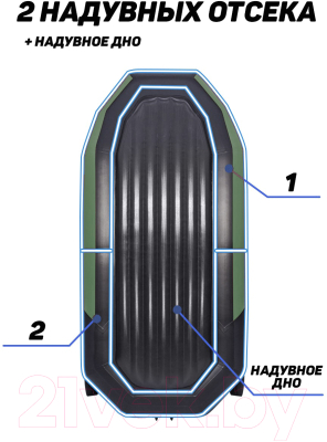 Надувная лодка Таймень T-N-270 НД