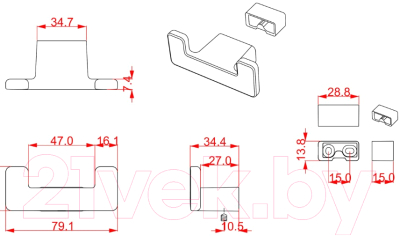 Крючок для одежды Cebi Leta A7105 020 / PC35