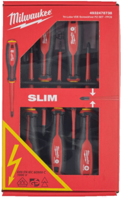 Набор отверток Milwaukee VDE SL/PZ/PH / 4932478738