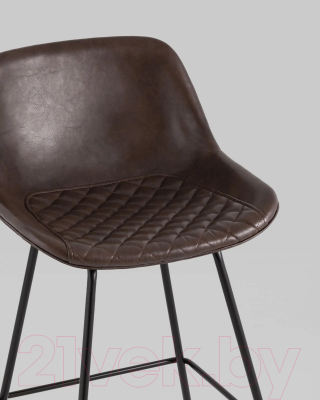 Стул барный Stool Group Деймон полубарный / AV 463-Pch-08(PP) (экокожа коричневый)