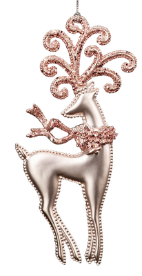 Елочная игрушка Erich Krause Decor. Олень розовый шелк / 58877 - фото