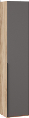 Шкаф-пенал ТриЯ Порто СМ-393.07.211 с 1 глухой дверью (яблоня беллуно/графит софт) - фото