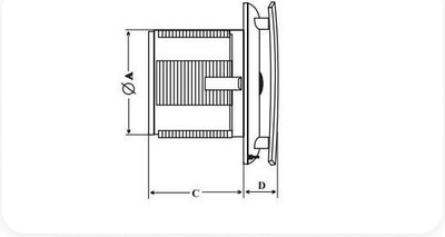 Вентилятор накладной Cata E-100 MTH