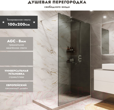 Душевая стенка Benetto BEN-602 SLT 100x200