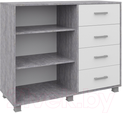 Тумба Аквилон №16 1160 (цемент светлый/белое сияние)