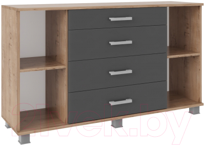 Тумба Аквилон №4 1300 (дуб ирландский/графит)