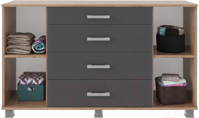 Тумба Аквилон №4 1300 (дуб ирландский/графит)